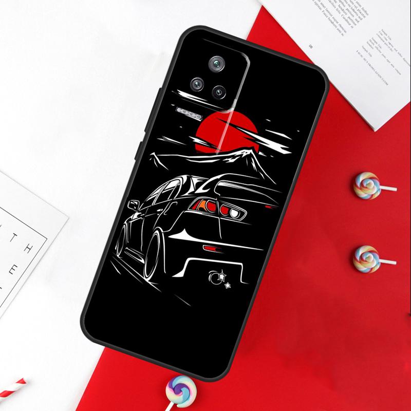 JDM Car Evo Case For Xiaomi 13 12 Lite 12X 11T 12T Pro Cover For POCO F5 X5 X3 Pro X4 F4 GT F3 C40 M5s