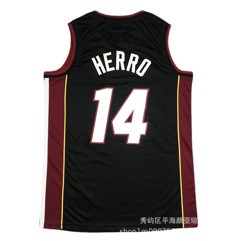 Miami Heat 14 Tyler Herro Bordado Camisa de Basquete Masculino Feminino Respirável Performance Sportswear Outono