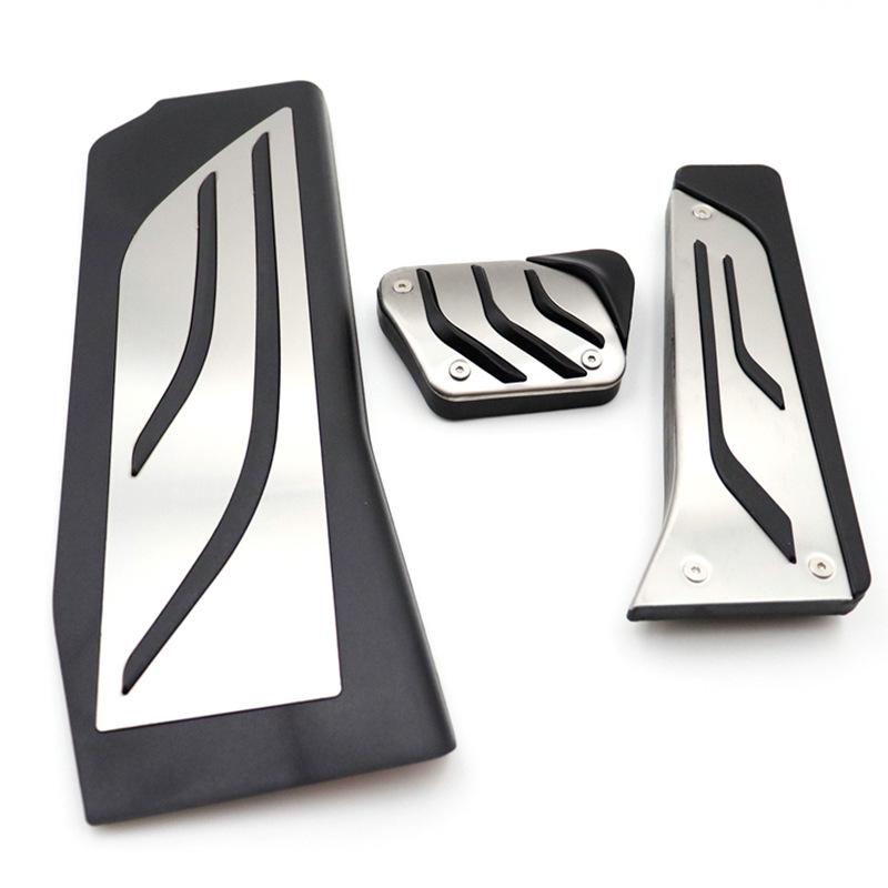 Anti-Slip Car Pedal Set for BMW 5 Series (2018-2020) - Accelerator, Brake & Rest Area Decor.