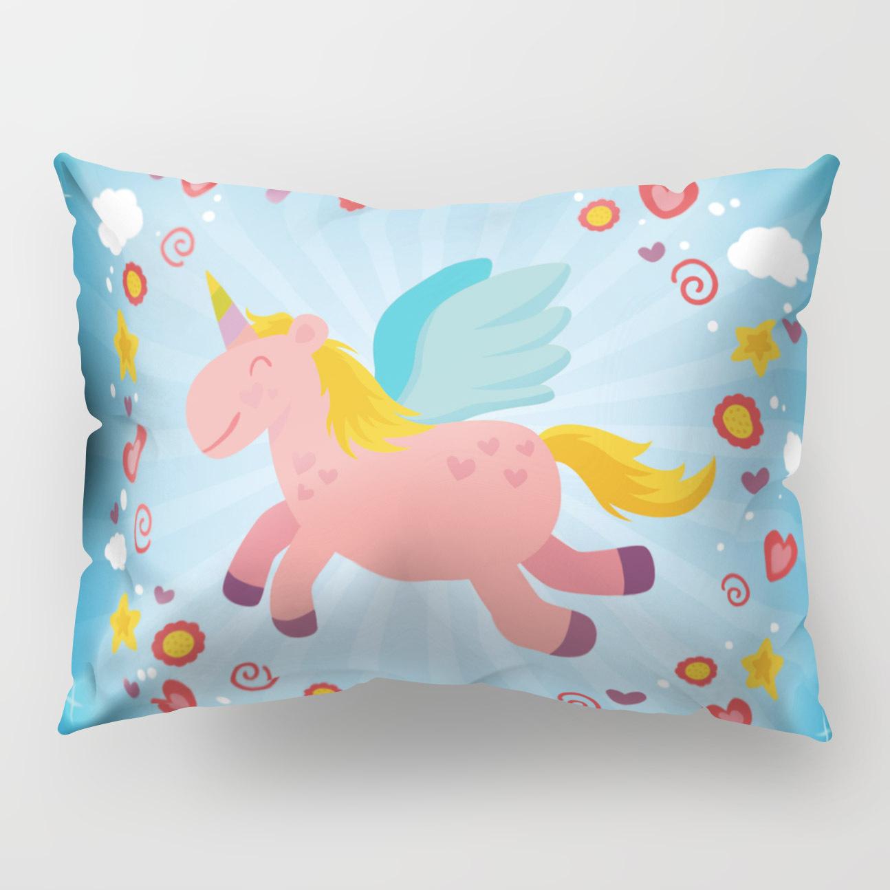

50*30Cm Ins Fresh Little Unicorn Long Pillow Cover Premium Durable Quality Useful Practical Reliable Efficient 50*30cm
