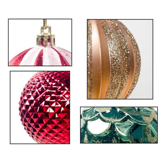 Christmas Hanging Balls Durable Exquisite Lightweight Xmas Baubles Ornaments Christmas Tree Party Home Hanging Decoration Christmas Decor Balls