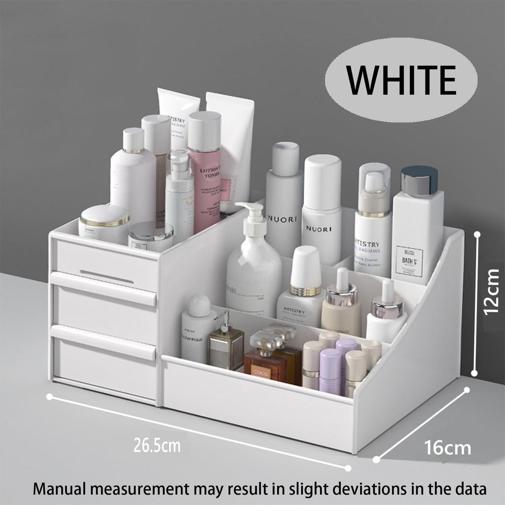 Cosmetic Display Case Desk Storage Box with Clear Drawers Large Capacity Makeup Brush Organizer For Bathroom Desktop