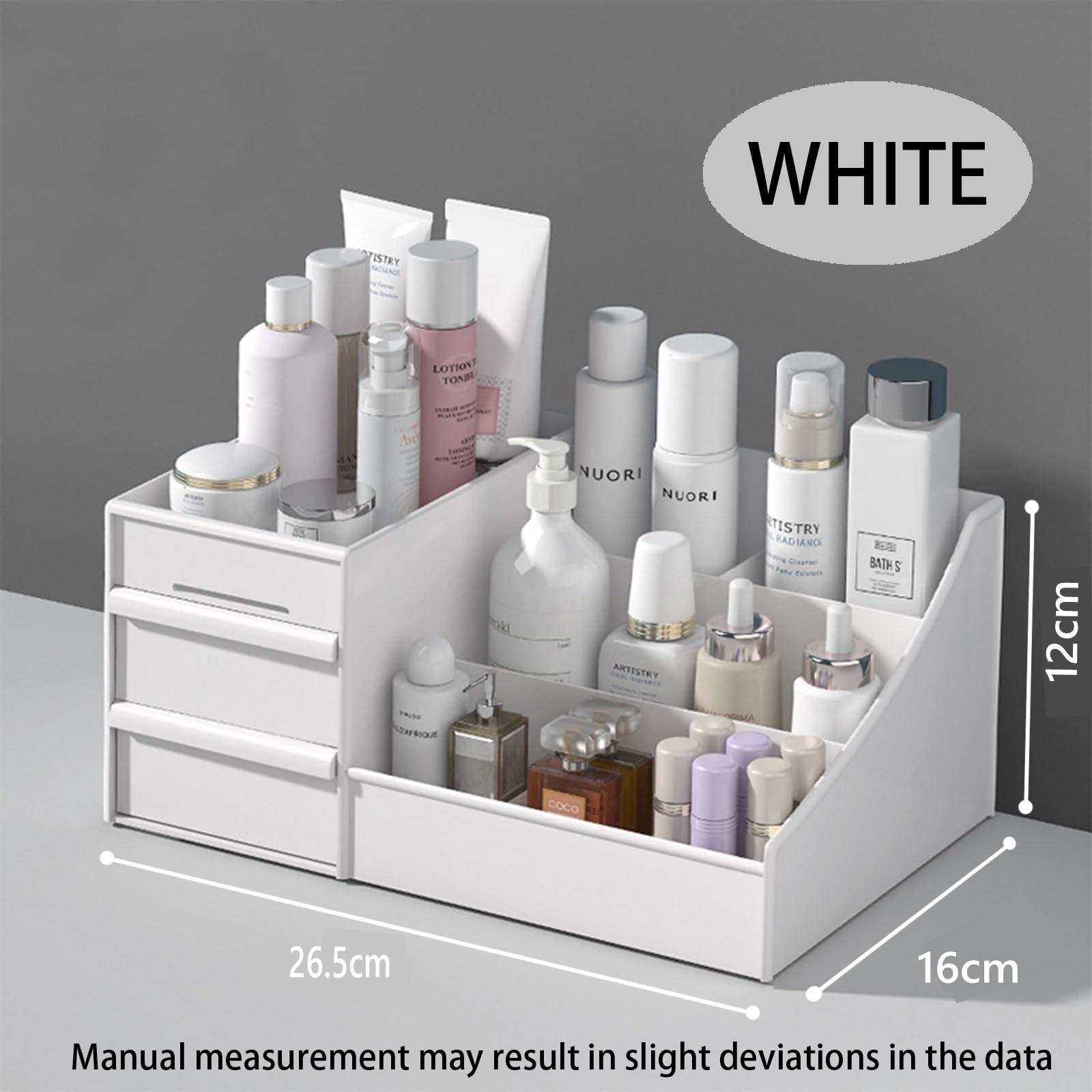 

Косметический дисплейный кейс Настольный ящик для хранения с прозрачными ящиками Большая вместимость Органайзер для кистей для макияжа Для ванной комнаты Настольный