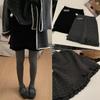 Maternity Autumn/Winter 2025 Polka Dot Knit Midi Skirt - Slimming Hip-Hugging A-Line