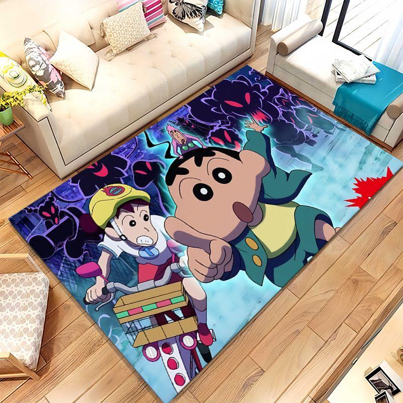 Funny C-Crayon Shin-chans Cartoon Soft Non-Slip Large Area Rug for Living Room,Bedroom Playroom Carpet Mat for Sofa,Home Decor