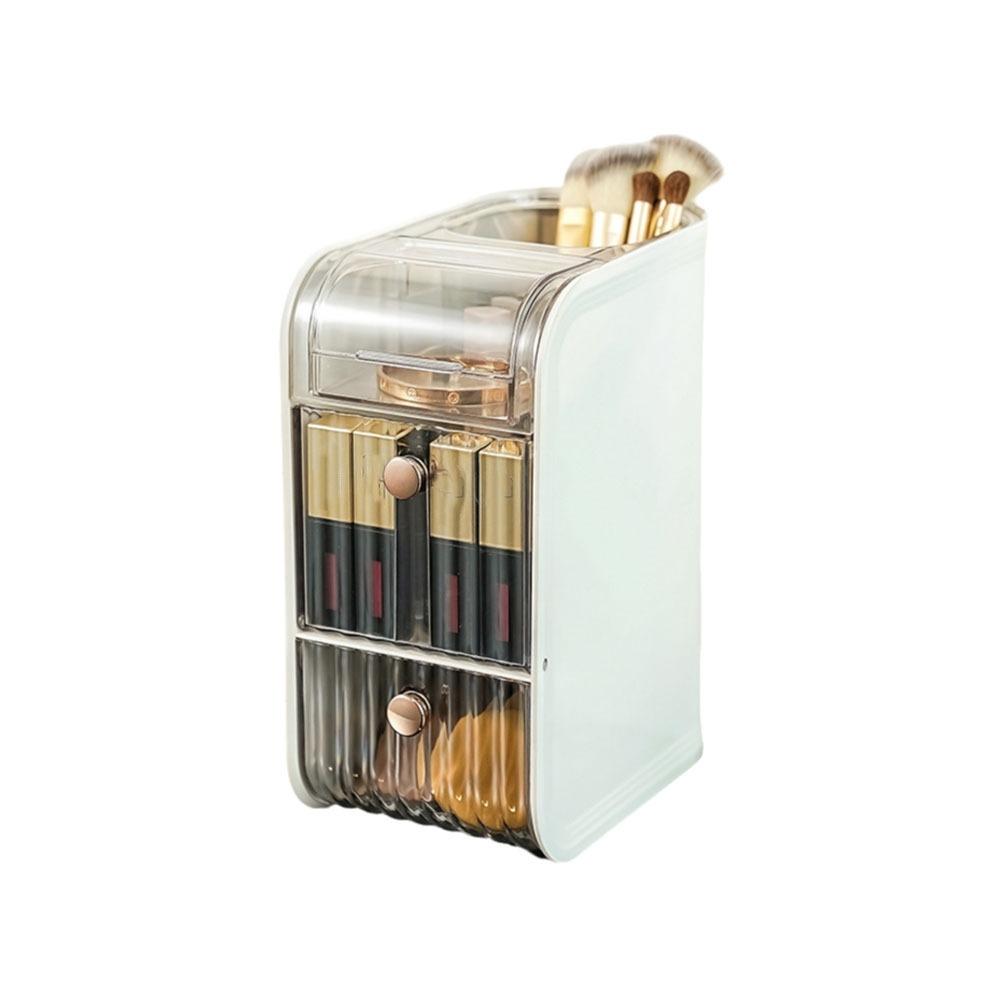 Plastic Cosmetic Storage Box Space Saving Makeup Storage Container Stationery Storage Box  for Home