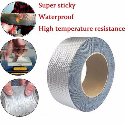Cinta Adhesiva de Papel de Aluminio con Caucho Butílico Impermeable para Tubería de Techo