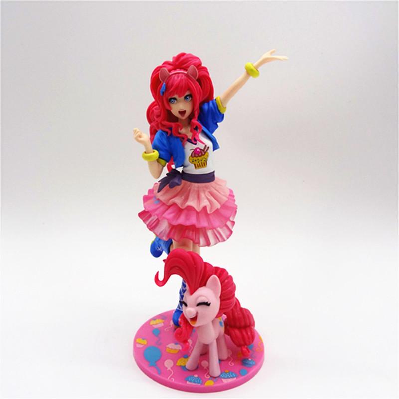 New My Little Poni Series Rainbow Anime Figure Cute Doll Applejack Toy Fluttershy Twi Light Sparkle Model Doll Toy Birthday Gift