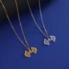 Cazador HeartBeat Dumbbell Pendant Necklaces for Women Exercise Sport Stainless Steel Jewelry Necklace Birthday Gift Wholesale