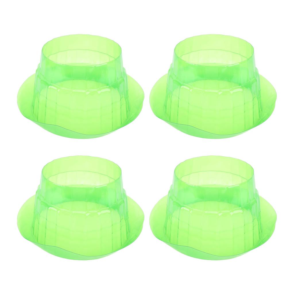 10Pcs Slug Collars PP Green Transparent Slug Snail Protective Collar Garden Cloches for Household