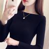 Women's One-Shoulder Knitted Slim Fit Ribbed Pullover Sweater - Long Sleeve, Versatile for Autumn and Winter