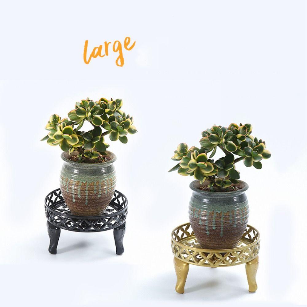 

Металлический поднос для цветочного горшка, круглый цветочный горшок, прочная металлическая подставка для растений 6