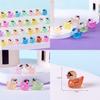 Adorable Resin Miniature Duck Figurine With Glow In The Dark Sunglasses For Garden Decor