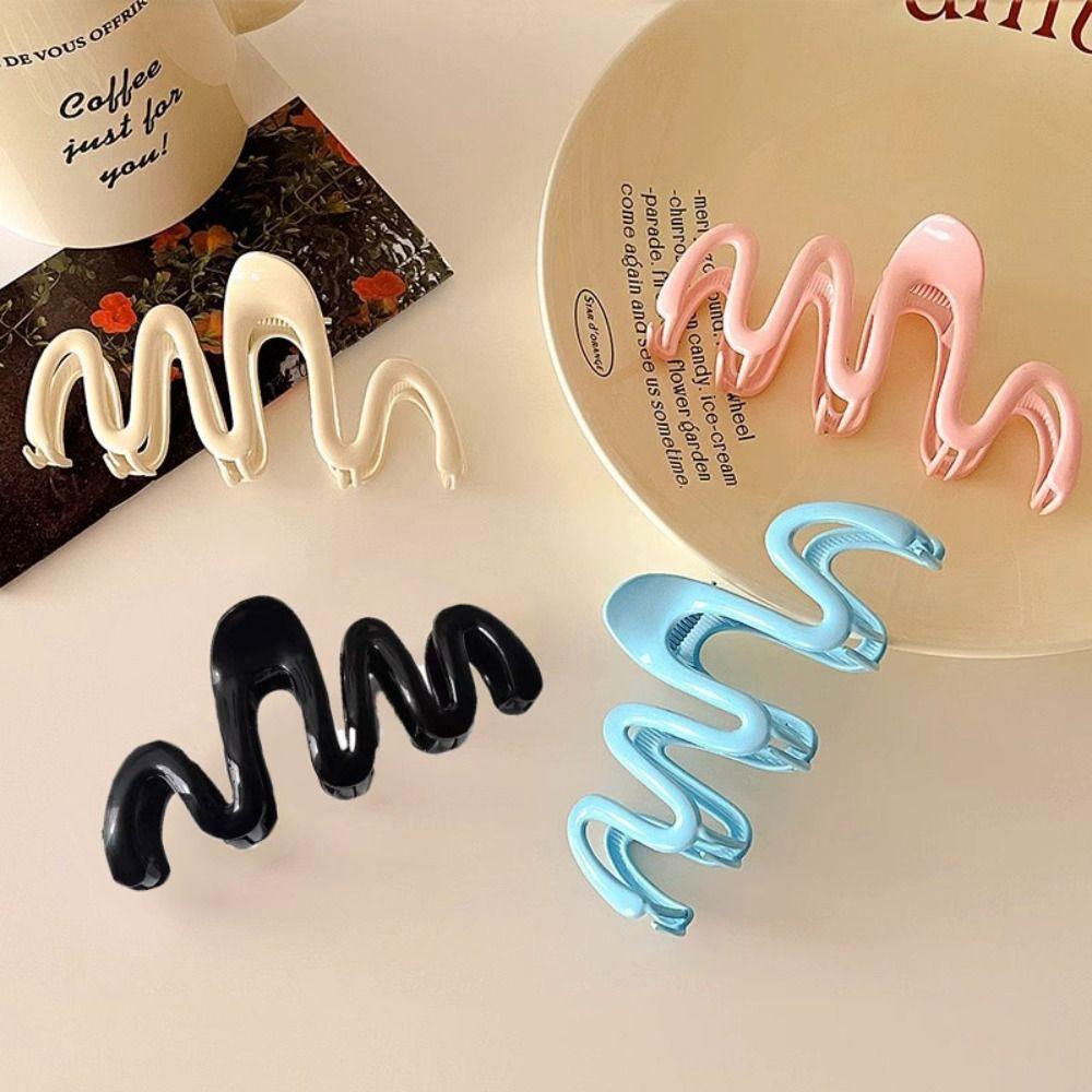 

Irregular Wave Hair Claw Korean Style Wave crab clip Temperament Lady