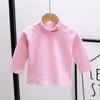 Kids' Velvet High Collar Long Sleeve Top for Autumn/Winter