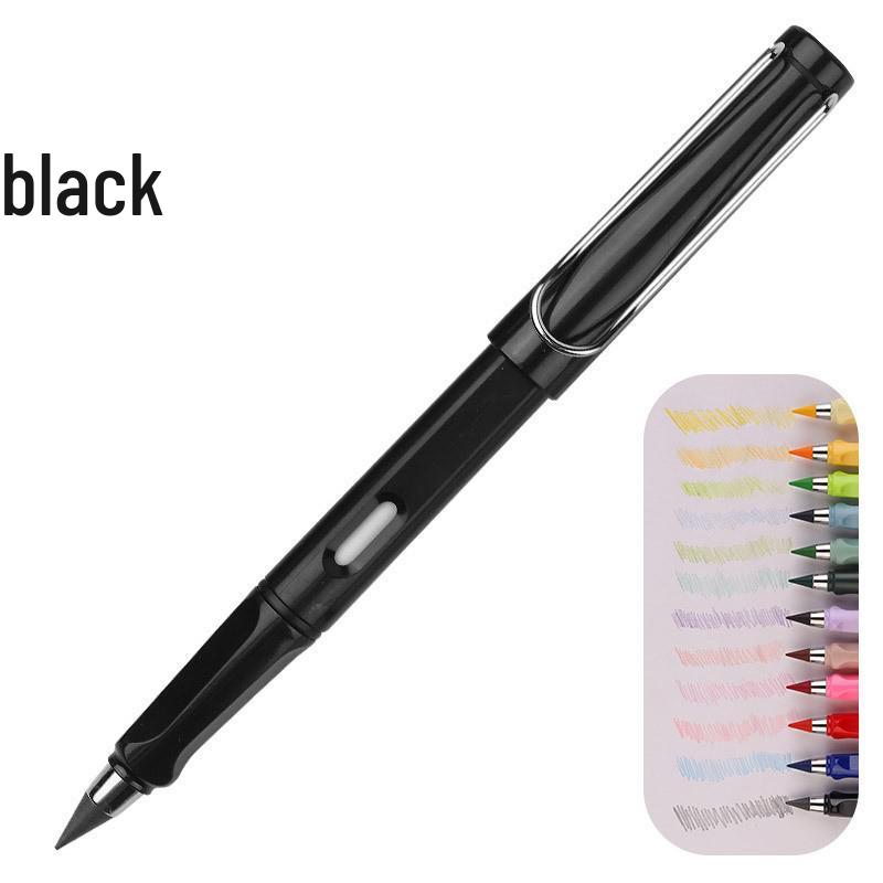 Eternal Black Technology Pencil: No Sharpening, HB Lead, Endless Writing Design