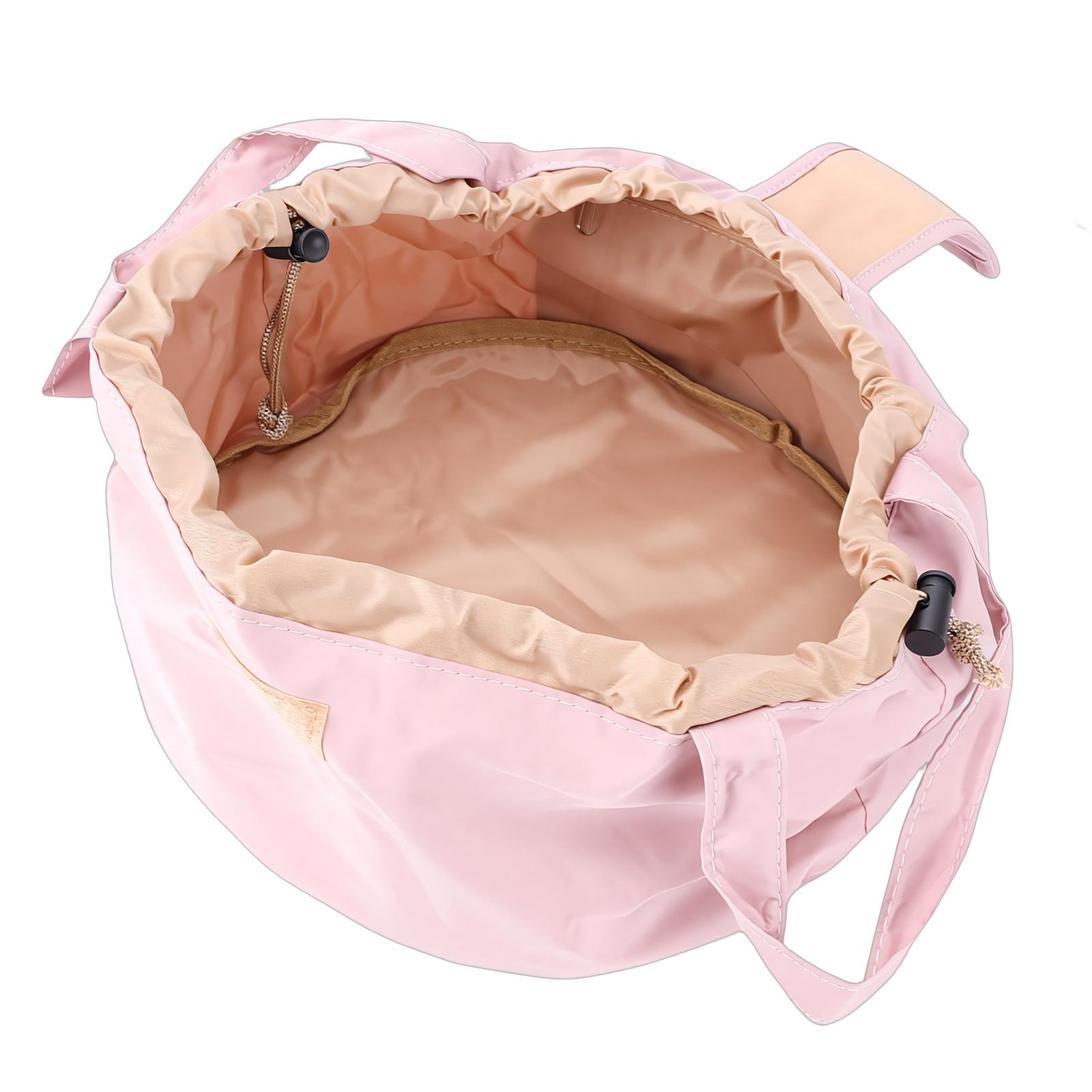 Drawstring Makeup Bag Large Capacity Portable Toiletry Bag Fashion Makeup Pink