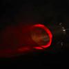 63-89mm Car Real Carbon Fiber Matte Black Exhaust Tip Muffler w/ Red LED Light