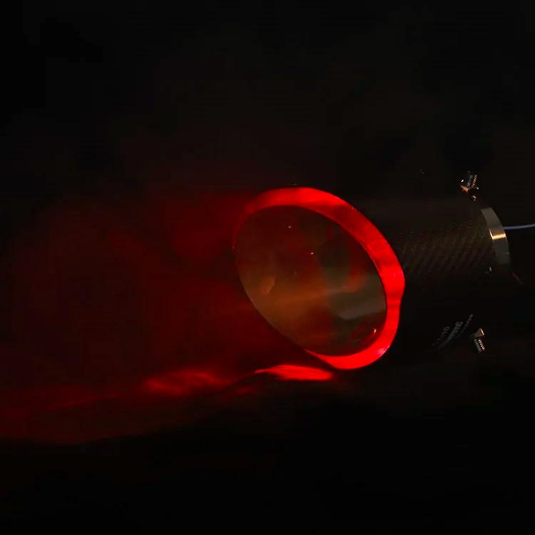 Red LED Exhaust Tip - 63mm Inlet 89mm Outlet Carbon Matte
