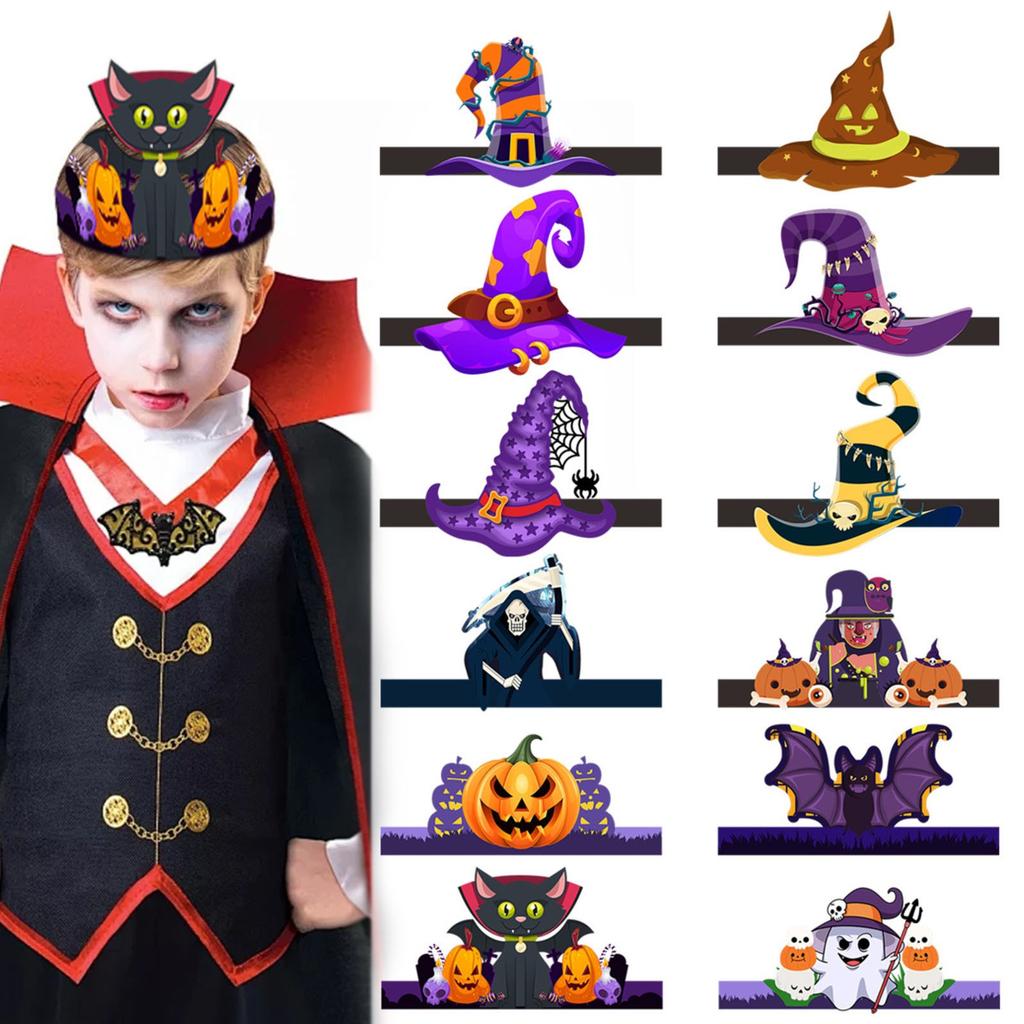 Halloween Theme Party Decoration Crown Hat Party Dress Up Props Witch Hat Party Hat