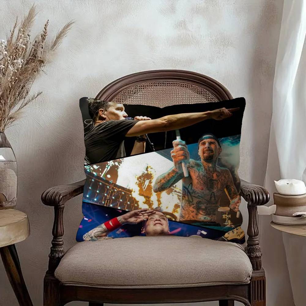 Rock Band B-Blink 182 Cushion Cover Pillowcase Upholstery Sofa Throw Pillow Home Decor Pillowcas