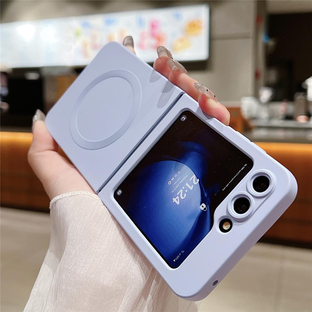 Magnetický obal z tekutého silikonu pro Samsung Galaxy Z Flip 7 6 5 4 3 Bezdrátové nabíjení Nárazuvzdorná ochrana Měkký kryt pro ZFlip7