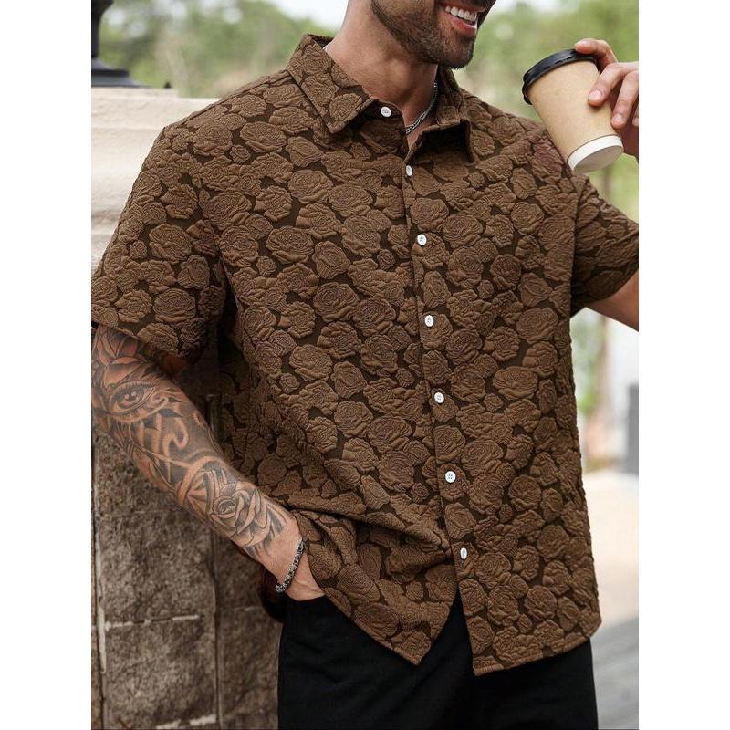 Spring and summer new fashion men's clothing men's short-sleeved shirt top cardigan source factory quick-drying short sleeves