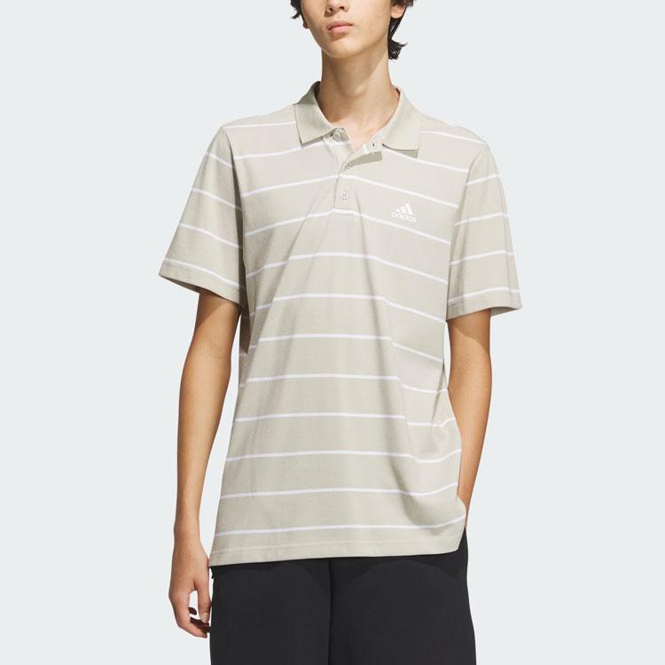 Adidas Future Icons Stripe Polo Shirt Men Tops Light-Grey IT3921