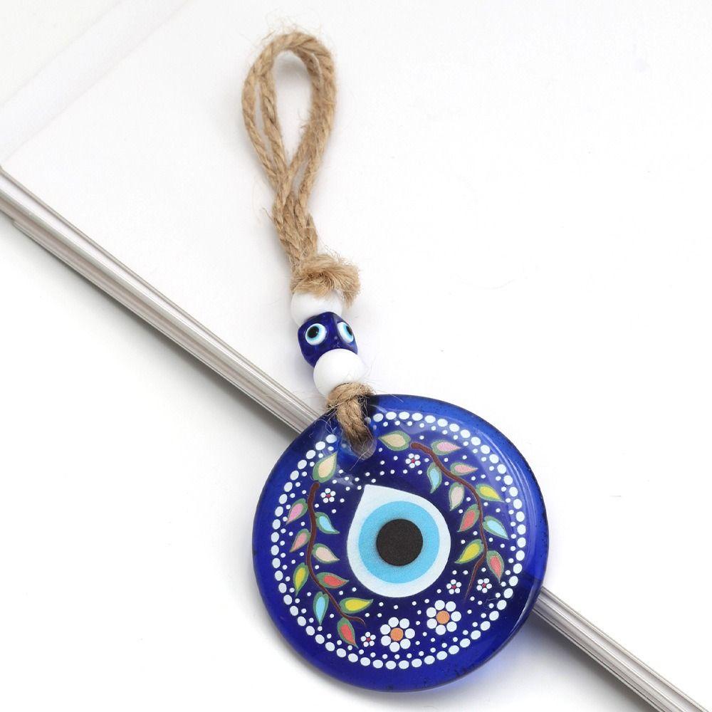 Hand of Fatima Lucky Eye Keychain Blue Eye Car Hanging Charm Lucky Eye Pendant DIY Trinkets
