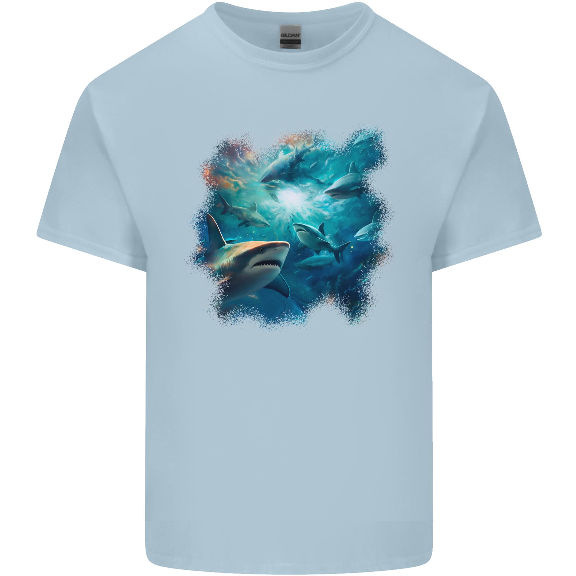 Ocean Great White Sharks Unisexs Light Cotton TShirt S