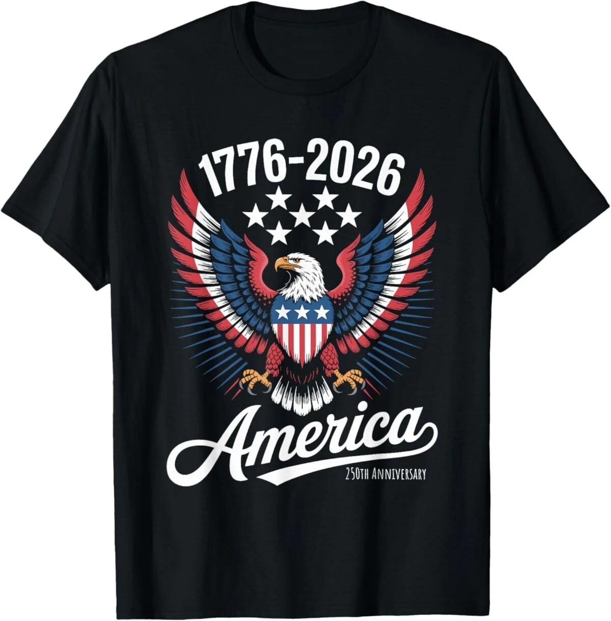 Patriotic 2026 250th Anniversary USA T-Shirt M