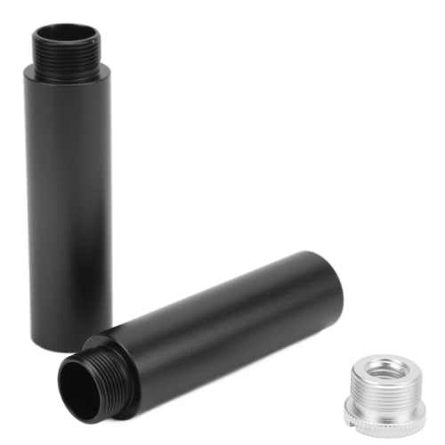 Microphone Holder Extension Rod Set, Includes Two Microphone Holder Extension Rods with 5/8" Female Threads and 5/8" Male Thread Interface, 3/8" Femal