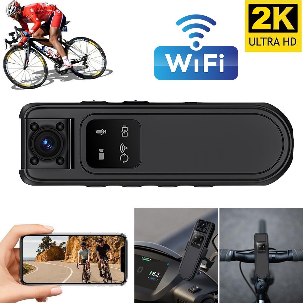 

HD 2K Mini Camera with 180 Rotatable Lens WiFi Motorcycle Bike Car DVR Portable Small Digital Video Recorder Small Body Worn Cam