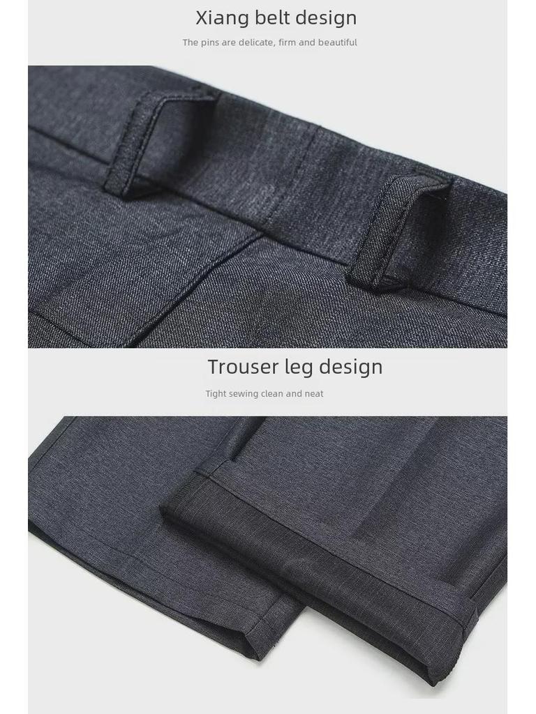 Men's Casual Summer Thin Loose Fit Trousers - Plus Size, Middle-Aged Dad Style for Spring and Autumn