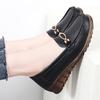 Women's Black Loafers Moccasins Casual Slip On Grey Flats Walking Shoes for Mother Plus Size