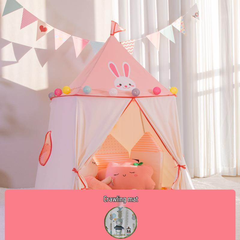 Kids' Indoor/Outdoor Castle Tent - Little Rabbit Design for Girls & Boys
