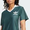 Adidas Originals Adicolor 3 Stripes Pinstripe Polo Dress Women Mineral Green IX5507
