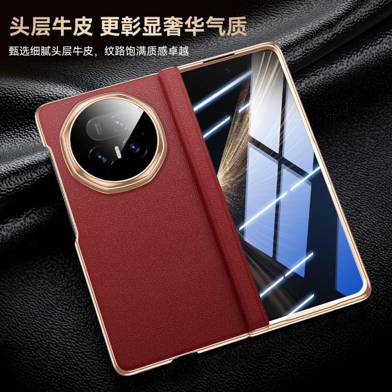 Premium Genuine Leather Full-Body Case Honor Magic V5 With Magnetic Lens Protection Kickstand