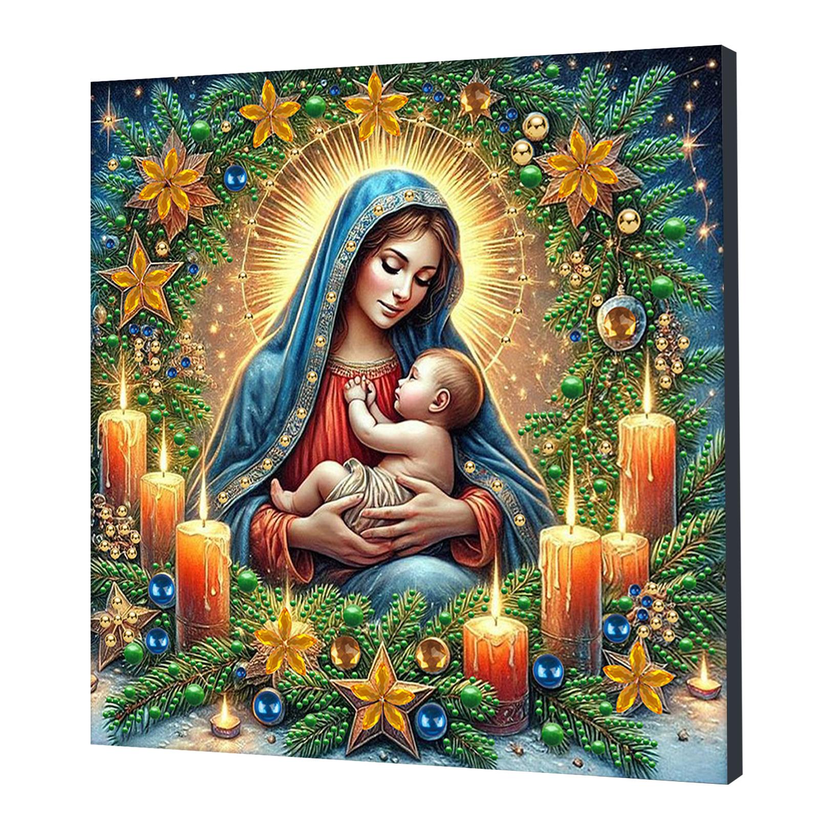 Lady DIY Special Shape Drill Pearl Gem Diamond Art Painting Kit with Frame 30x30cm Art Craft Pearl Diamond Painting Home Decor