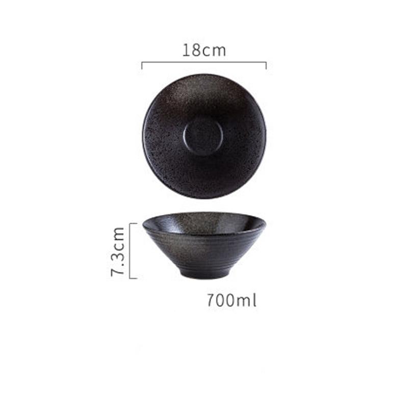 

Japanese Style Ceramic Tableware Creative Retro Large Ramen Bowl Salad Bowl Soup Bowl Hat Bowl Household Rice Bowl Cute Bowl