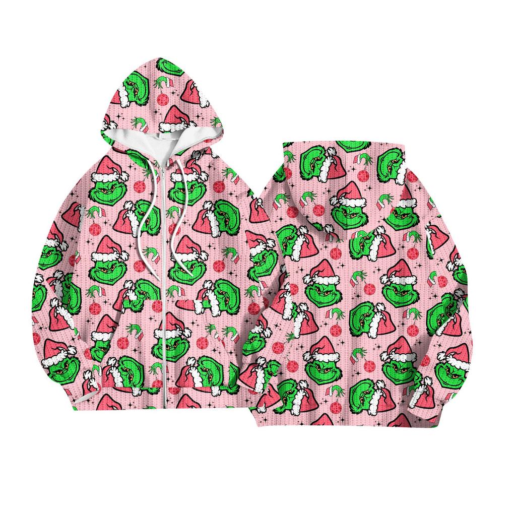 Women's Fashion Jacket Casual Printed Long-sleeved Hooded Cardigan Sweatshirts