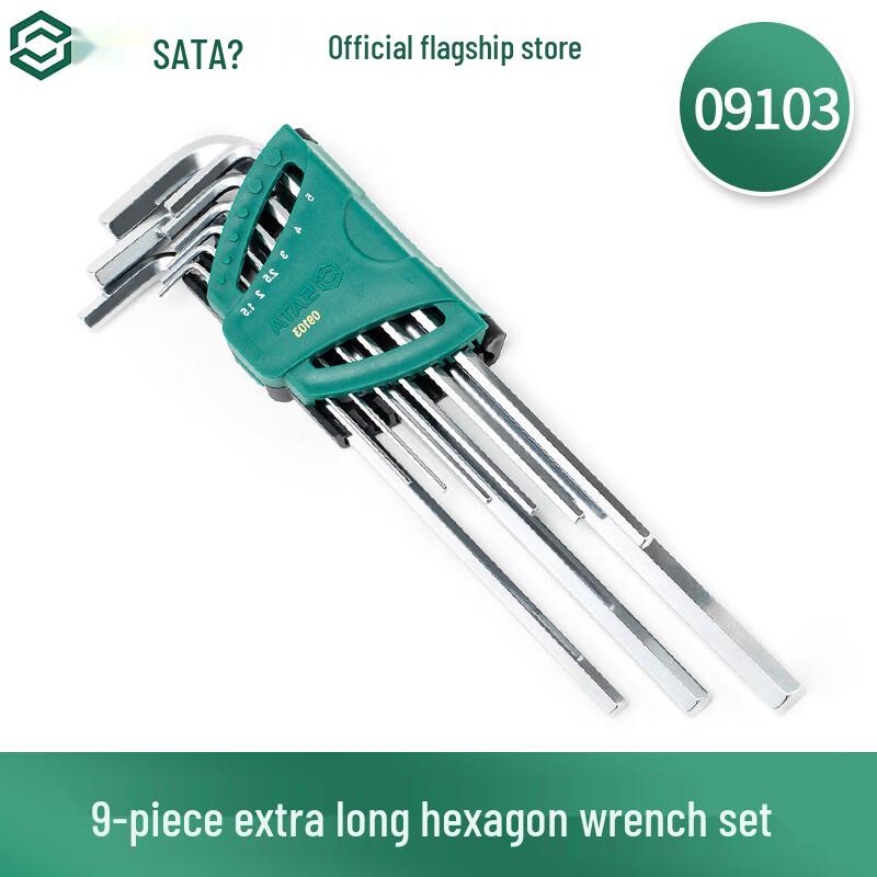 SATA 9-Piece Extra Long Metric Hex Key Set