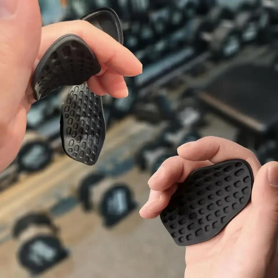 2pcs Weight Lifting Grips Home Gym Workout Gloves Flexible Hand Protection for Men Women Fingerless Pull up Training Hand Grips