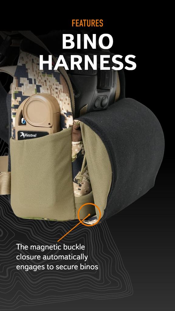 Mystery Ranch Binocular Harness 12x Chest Rig Binocular Case Tactical Pouch Wild Country Hunting Optifade Bino Harness 12x Outdoor, Subalpine,