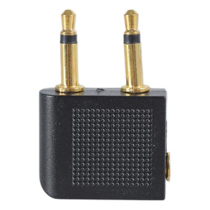 Gold Plated Airplane Flight Headphone Adapters 3.5mm Airline Plane Headset Converter for in-Flight Entertainment
