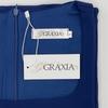 GRAXIA Flared Mini Size Long Square and Design for and Lounge Wear Women's A-Line Dress, Blue, L, Sleeves, Neck, Button-Down Hostess, Hostess,