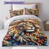 Cartoon Pattern Bedding Quilt Set Quilt Cover Pillowcase Home Decoration Birthday Gift (1 * Duvet Cover + 2 * Pillowcase, Without Core)