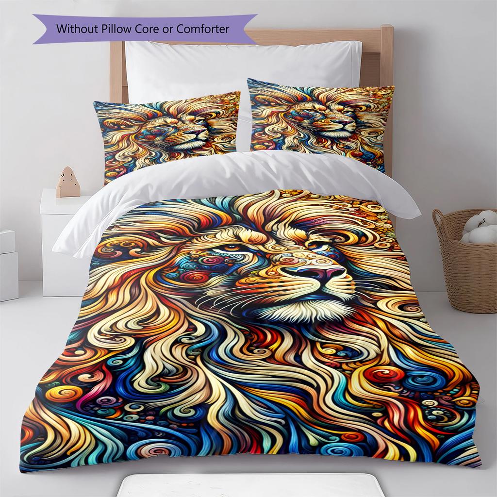 Cartoon Pattern Bedding Quilt Set Quilt Cover Pillowcase Home Decoration Birthday Gift (1 * Duvet Cover + 2 * Pillowcase, Without Core)