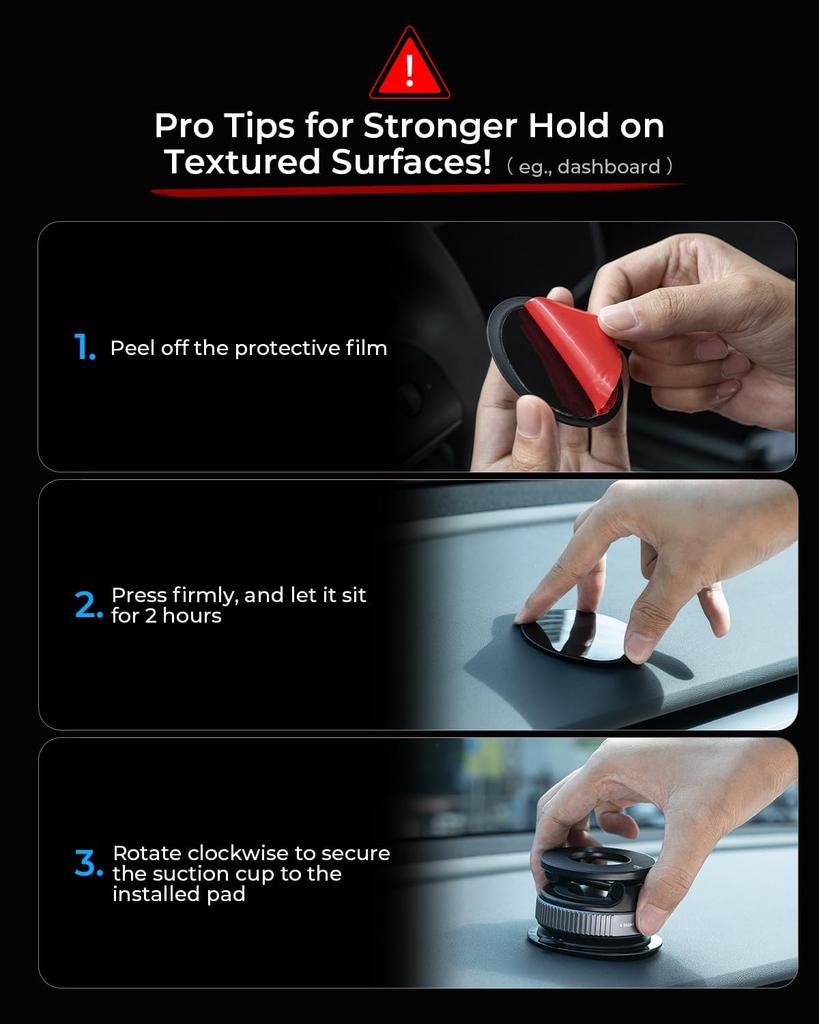 K007/K009 Strong Magnetic Car Phone Holder Foldable Design 360° Adjustable Vacuum Mount for Car/Desk/Bathroom/Universal Use