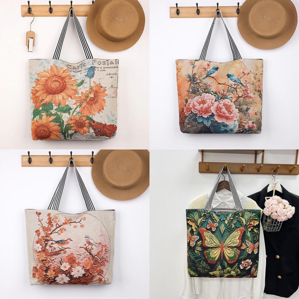 Bohemian Embroidered Tote Bag With Polyester Lining For Women And Casual Outings